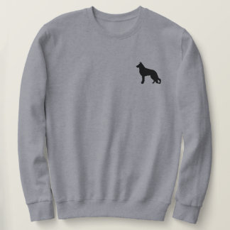 Tysk Shepherd Hund Silhouette Lång Ärmad Tröja
