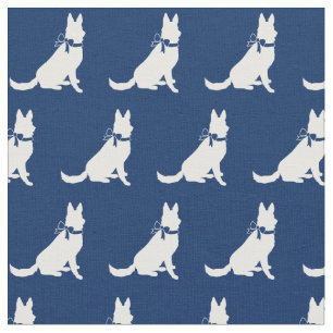 Tysk Shepherd Hund Silhouette Pet Navy Blue Tyg
