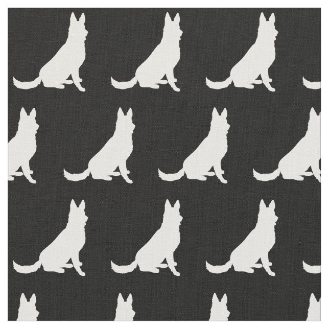 Tysk Shepherd Hund Silhouette Pet Tyg (Närbild)