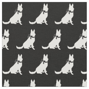 Tysk Shepherd Hund Silhouette Pet Tyg