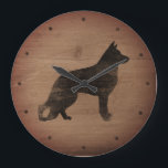 Tysk Shepherd Hund Silhouette Rustic Stil GSD Stor Klocka<br><div class="desc">Tysk Shepherd Hund Silhouette Shabby chic Faux Wood Decorative Wall Clock. Denna klocka i stil GSD älskare är underbar för hemmet eller kontoret. Visning kärlek av tyska herdar samtidigt som du håller reda på tiden. Gör en perfekt till någon som kärlek sitt K-9. Kolla in Jenns Doodle World för ännu...</div>