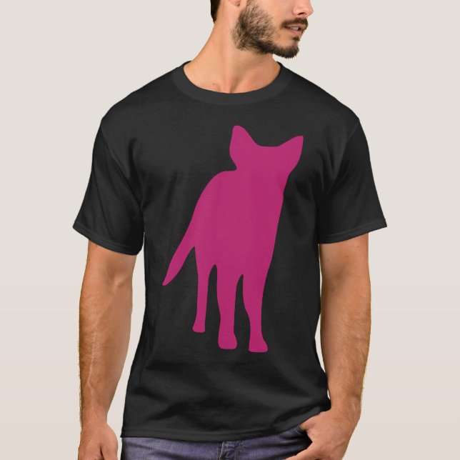 Tysk Shepherd Hund Silhouette T Shirt (Framsida)