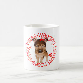 Tysk Shepherd hund, slarviga kyssar Kaffemugg