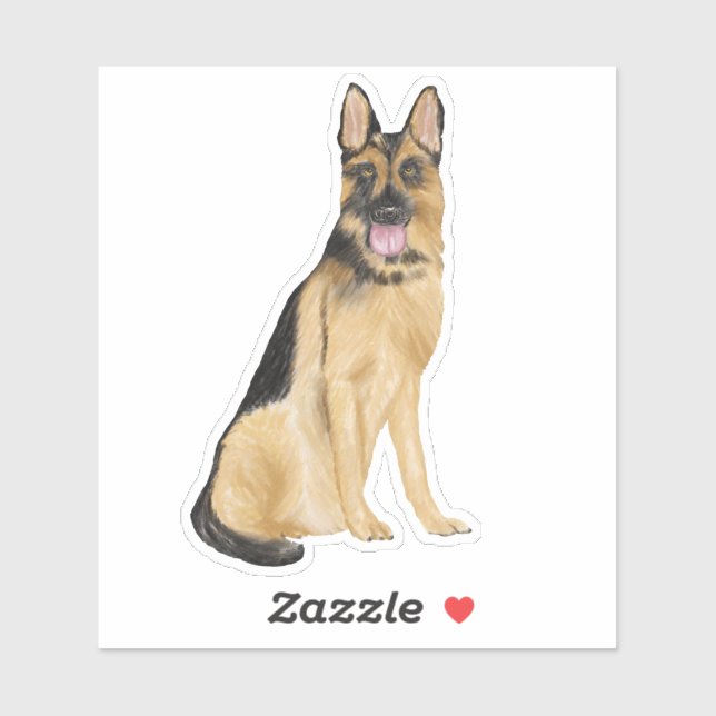 Tysk Shepherd Hund Sticker Klistermärken (Ark)