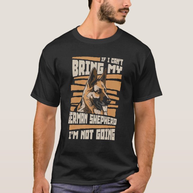 Tysk Shepherd Hund T Shirt (Framsida)