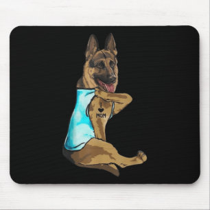 Tysk Shepherd Hund Tattoo I Kärlek Mamma Mors dag Musmatta