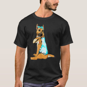 Tysk Shepherd Hund Tattoo I Kärlek Mamma Mors dag T Shirt