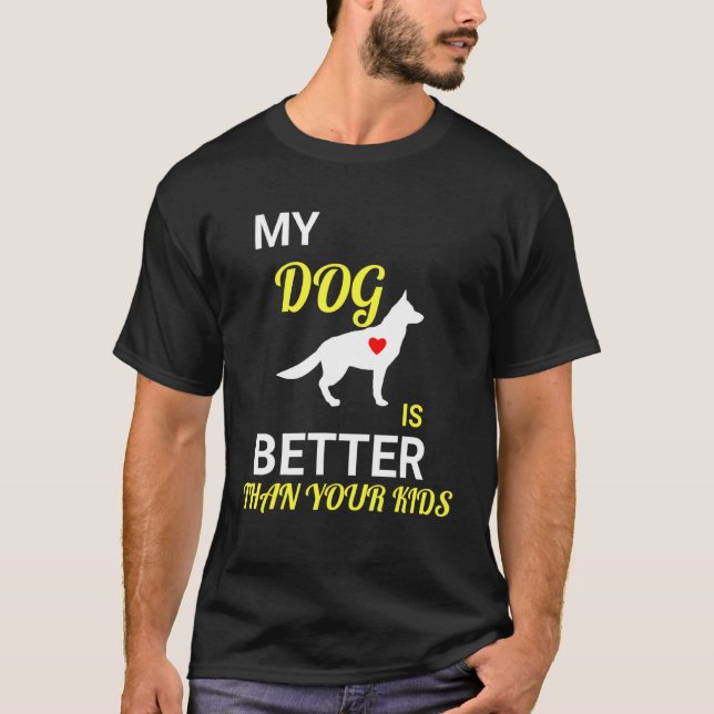 Tysk Shepherd Hund Tee (Framsida)