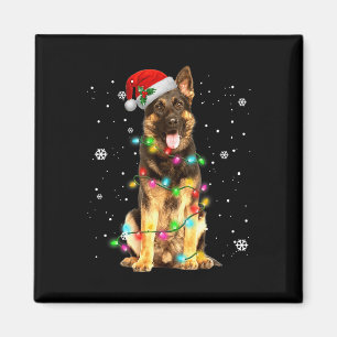 Tysk shepherd Hund Träd jul Julafton Hundar Gift Magnet