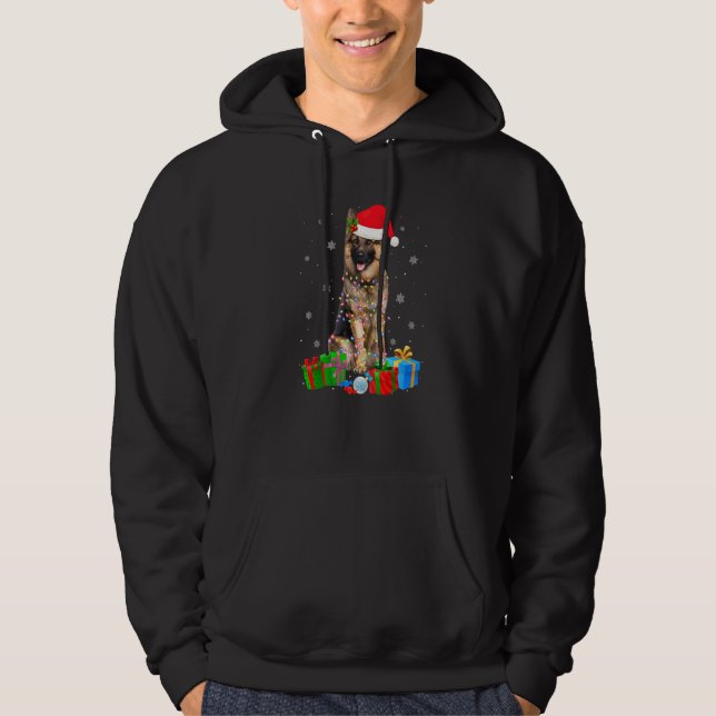 Tysk Shepherd Hund Träd jul Sweater Julafton Do Hoodie (Framsida)