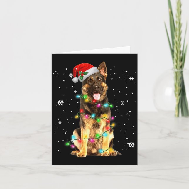 Tysk Shepherd Hund Träd jul Sweater Julafton Do Kort (Framsida)