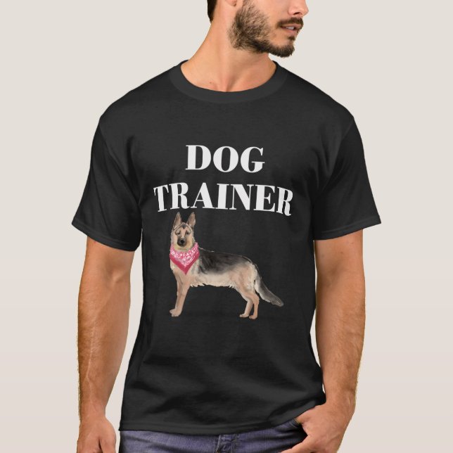 Tysk Shepherd Hund Trainer Hund Training Hoodie T Shirt (Framsida)