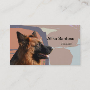 Tysk Shepherd Hund Visitkort