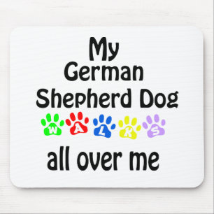 Tysk Shepherd Hund Walks Design Musmatta
