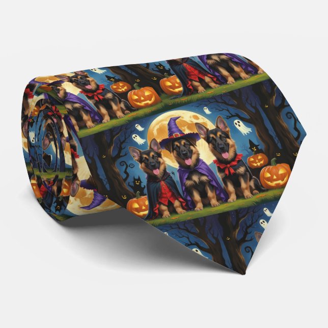 Tysk Shepherd Hundar Pumpkin Halloween Funny Slips (Rullad)