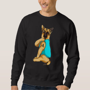 Tysk Shepherd I Kärlek Mamma Tattoapparel Hund Mam Lång Ärmad Tröja