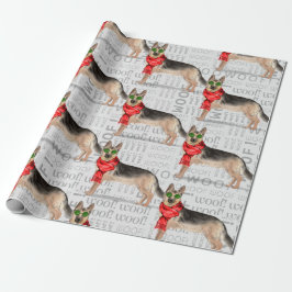 Tysk shepherd-jul för Hundälskare Presentpapper