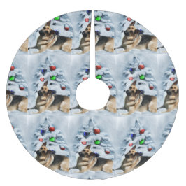 Tysk shepherd-jul julgransmatta borstad polyester