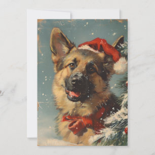 Tysk shepherd-jul julkort