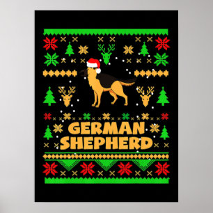 Tysk shepherd-jul poster