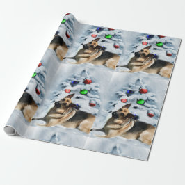 Tysk shepherd-jul presentpapper