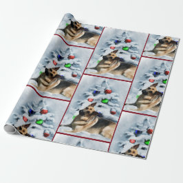 Tysk shepherd-jul presentpapper