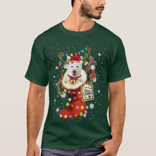 Tysk Shepherd Julafton Boot jul Sock Winter Sn T Shirt