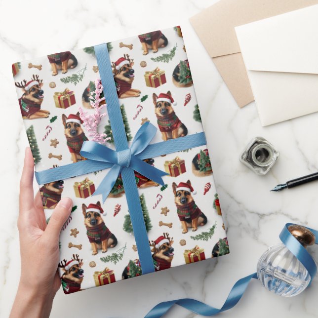 Tysk Shepherd julfirande Mönster Presentpapper (Gifting)
