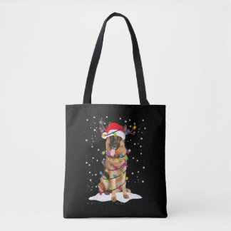 Tysk Shepherd Julgran Light Pajama Hund Tygkasse