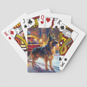 Tysk shepherd-julhelg casinokort