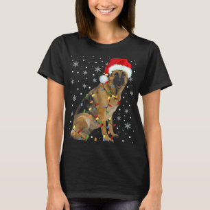 Tysk Shepherd jultomten Hat Funny Christma T Shirt