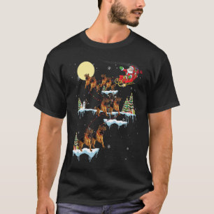 Tysk Shepherd-jultomten Sleigh-Hund T Shirt