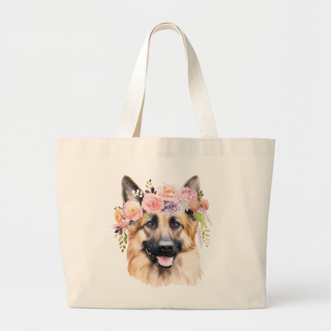Tysk Shepherd Jumbo Tote Tygkasse (Framsidan)