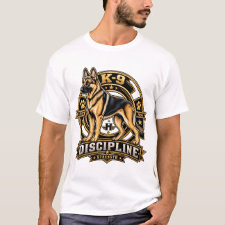 Tysk Shepherd K9 Disciplin Styrka Vintage Mil T Shirt