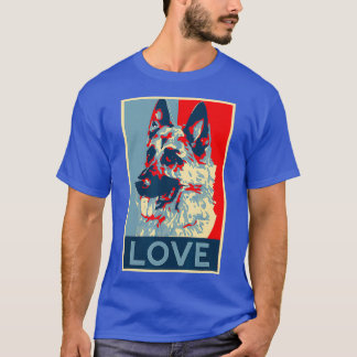 Tysk shepherd K9 Hund älskare Hund Mamma Pappa Gif T Shirt