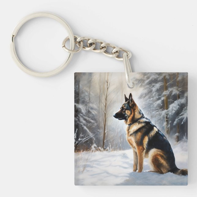Tysk Shepherd Låt Det Snöa Jul (Framsidan)
