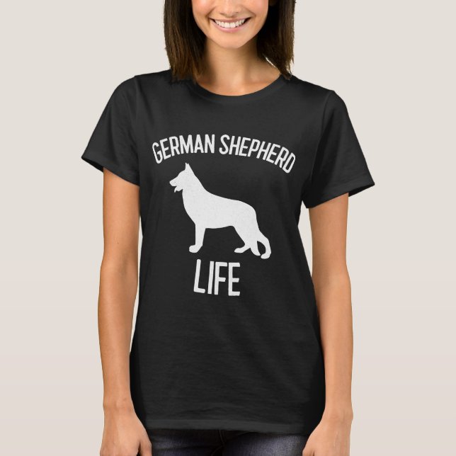 Tysk Shepherd Life Hund älskare T Shirt (Framsida)