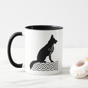 Tysk Shepherd Loki Sailor's Knot Two-Tone Kaffe Mugg