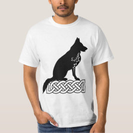 Tysk Shepherd Loki Sjömannaknut Svart T Shirt
