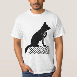 Tysk Shepherd Loki Sjömannaknut Svart T Shirt