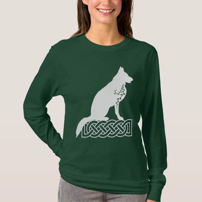 Tysk Shepherd Loki Sjömannens Knut Vit T Shirt (Framsida)