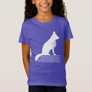 Tysk Shepherd Loki Sjömannens knut Vit T Shirt