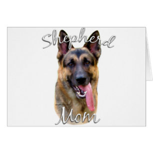 Tysk Shepherd Mamma 2 Hälsningskort