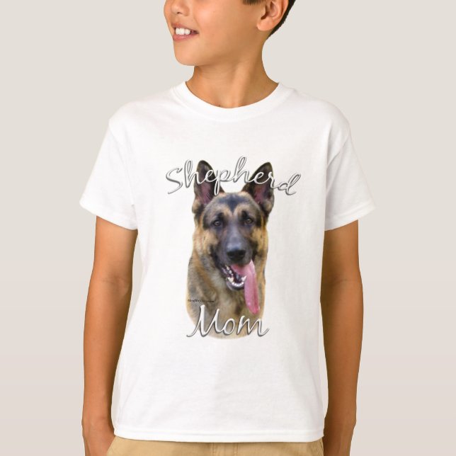 Tysk Shepherd Mamma 2 Tee Shirt (Framsida)