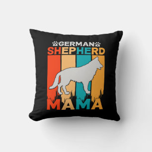 Tysk Shepherd MAMMA, Blue Brown on Black Kudde