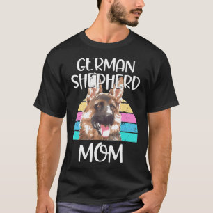 Tysk Shepherd Mamma Gsd Breed Hund Retro T Shirt