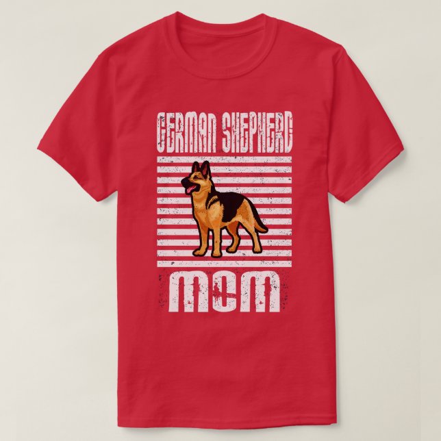 Tysk Shepherd Mamma Proud Hundar T Shirt (Design framsida)