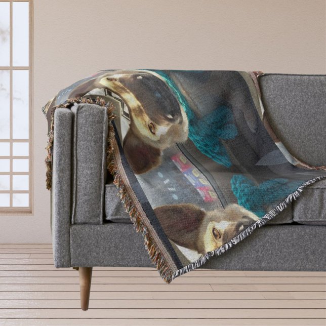 Tysk Shepherd Mirrored Distortion Filt (German Shepherd Mirrored Distortion Throw Blanket)