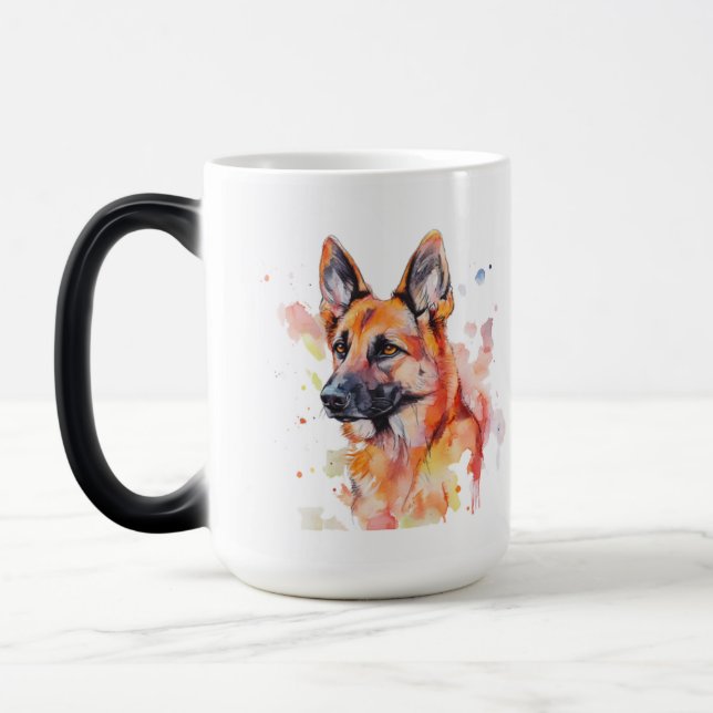 Tysk Shepherd Motivational Magisk Mugg (Vänster)
