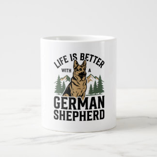 Tysk Shepherd Mountain Crest Jumbo Mugg